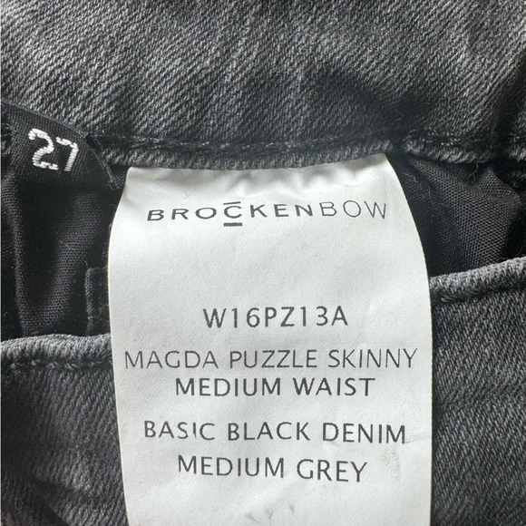 Brockenbow Madga Puzzle Skinny Gray Jeans Size 27 - Picture 5 of 6